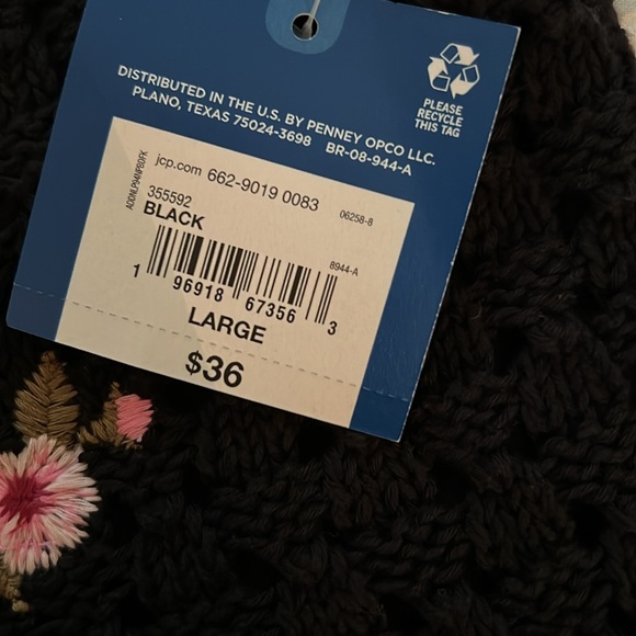 7/$20 2024 Arizona Jean Co NWT knit/crochet Size Large crop tank top - Picture 4 of 6